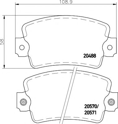 Тормозные колодки TEXTAR 2048802