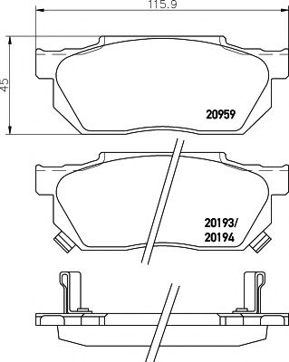 Тормозные колодки TEXTAR 2095902
