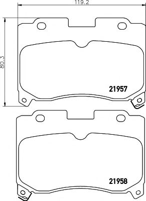 Тормозные колодки TEXTAR 2195701