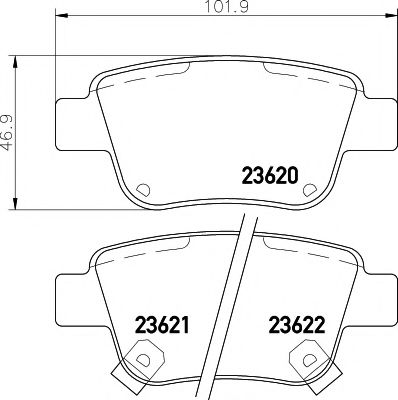 Тормозные колодки TEXTAR 2362002