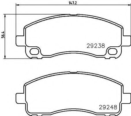 Тормозные колодки TEXTAR 2923801