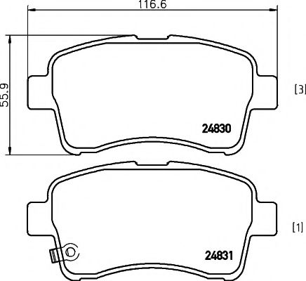 Тормозные колодки TEXTAR 2483001