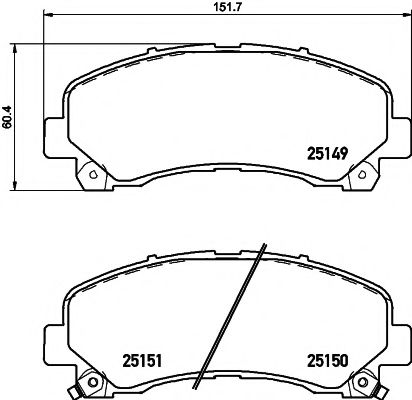 Тормозные колодки TEXTAR 2514901