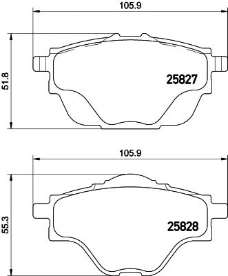 Тормозные колодки TEXTAR 2582701