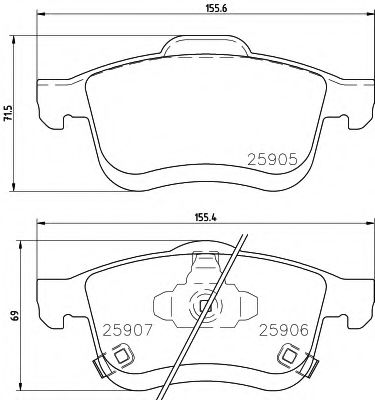 Тормозные колодки TEXTAR 2590501
