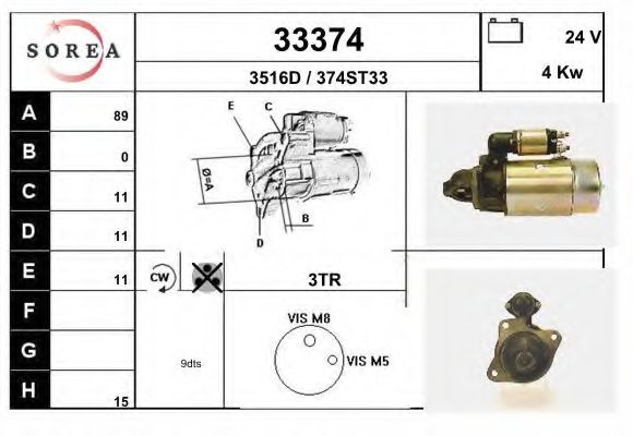 Стартер eai 33374