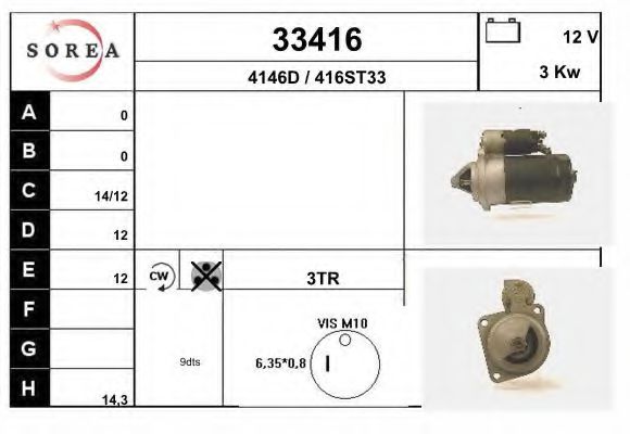 Стартер eai 33416