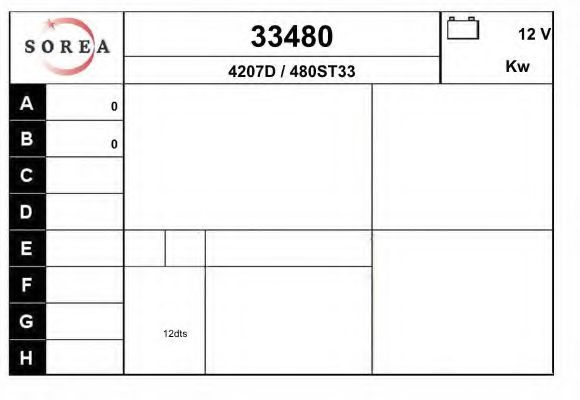 Стартер eai 33480