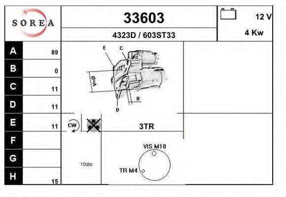 Стартер eai 33603