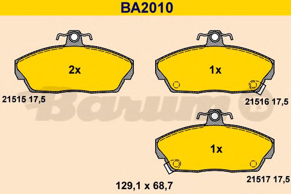 Тормозные колодки BARUM BA2010