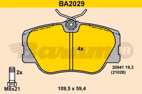 Тормозные колодки BARUM BA2029