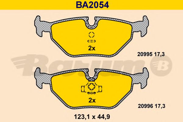 Тормозные колодки BARUM BA2054