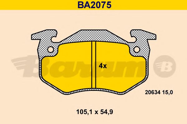 Тормозные колодки BARUM BA2075