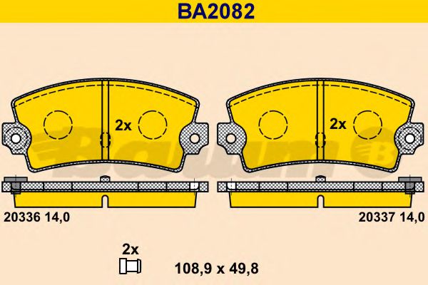 Тормозные колодки BARUM BA2082