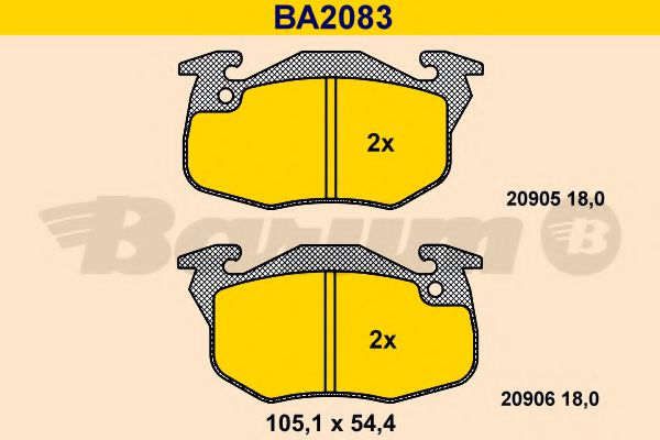 Тормозные колодки BARUM BA2083