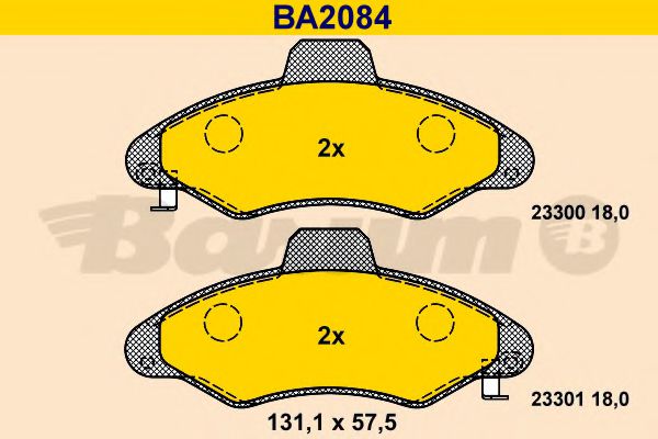 Тормозные колодки BARUM BA2084