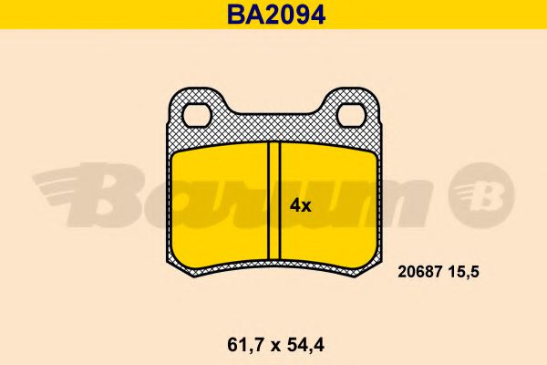Тормозные колодки BARUM BA2094