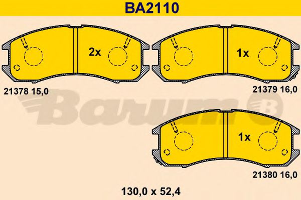 Тормозные колодки BARUM BA2110