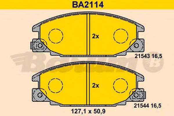 Тормозные колодки BARUM BA2114
