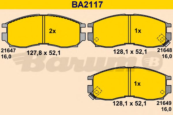 Тормозные колодки BARUM BA2117