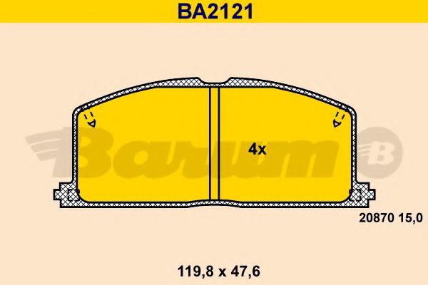 Тормозные колодки BARUM BA2121