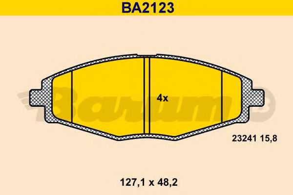 Тормозные колодки BARUM BA2123