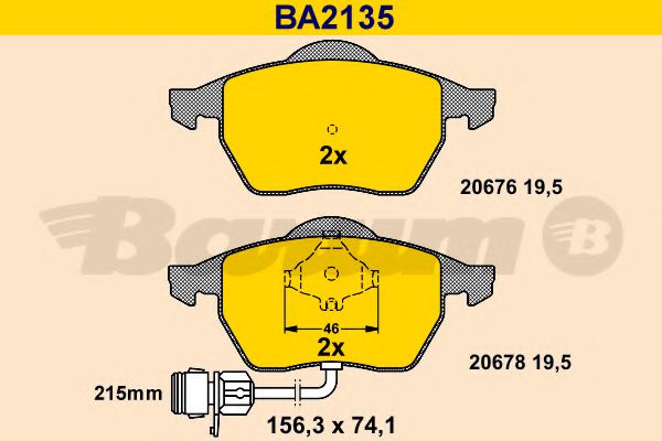 Тормозные колодки BARUM BA2135