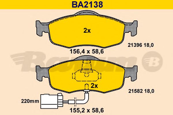 Тормозные колодки BARUM BA2138