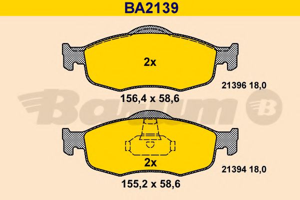 Тормозные колодки BARUM BA2139