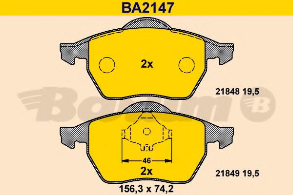 Тормозные колодки BARUM BA2147