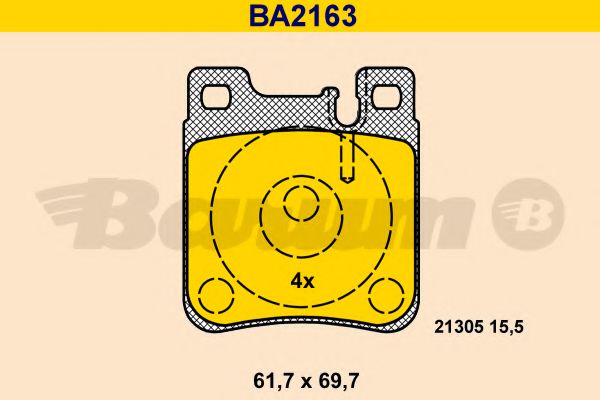 Тормозные колодки BARUM BA2163
