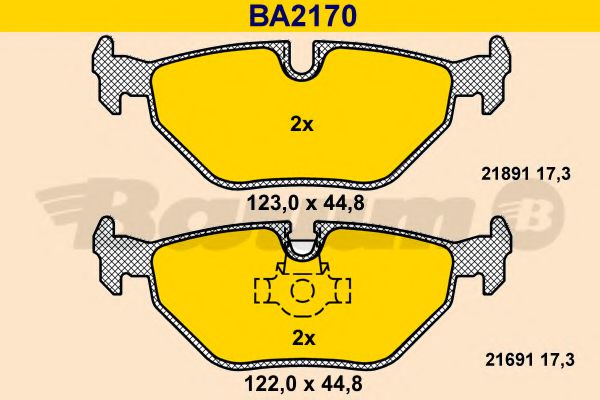 Тормозные колодки BARUM BA2170