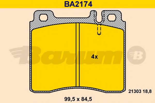 Тормозные колодки BARUM BA2174