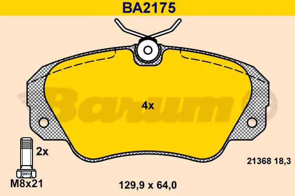 Тормозные колодки BARUM BA2175