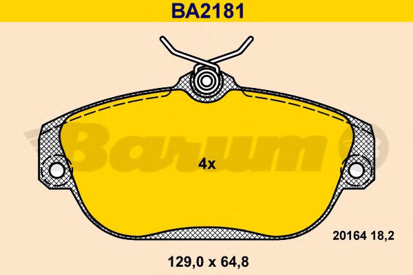 Тормозные колодки BARUM BA2181