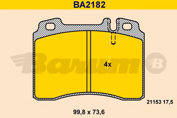 Тормозные колодки BARUM BA2182