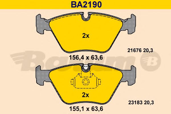 Тормозные колодки BARUM BA2190