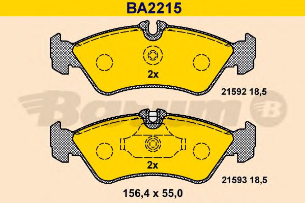 Тормозные колодки BARUM BA2215