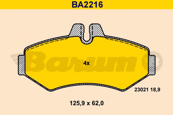 Тормозные колодки BARUM BA2216