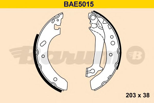 Тормозные колодки барабанные BARUM BAE5015