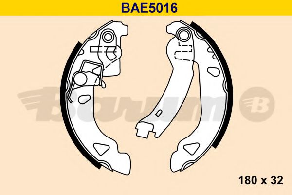 Тормозные колодки барабанные BARUM BAE5016