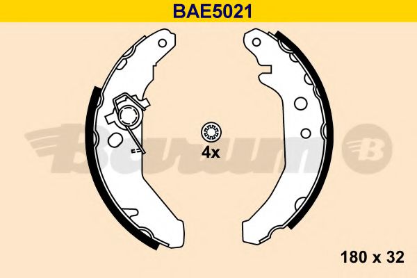 Тормозные колодки барабанные BARUM BAE5021