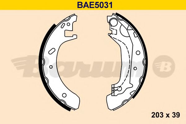 Тормозные колодки барабанные BARUM BAE5031