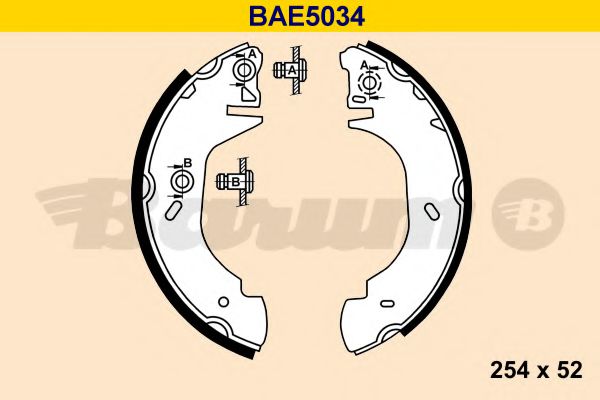 Тормозные колодки барабанные BARUM BAE5034