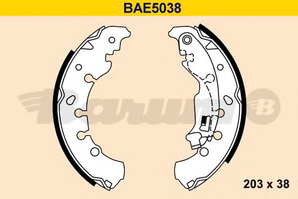Тормозные колодки барабанные BARUM BAE5038