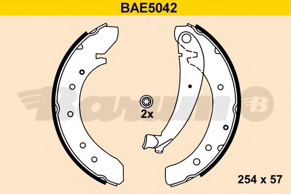 Тормозные колодки барабанные BARUM BAE5042