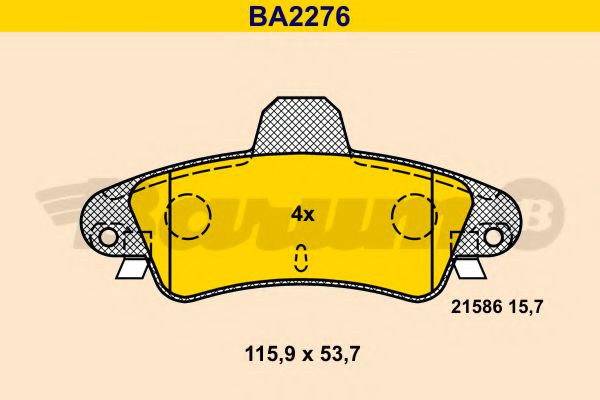 Тормозные колодки BARUM BA2276