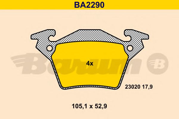 Тормозные колодки BARUM BA2290