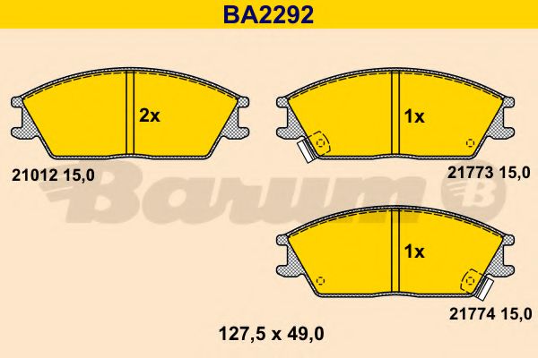 Тормозные колодки BARUM BA2292