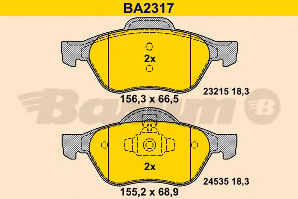 Тормозные колодки BARUM BA2317